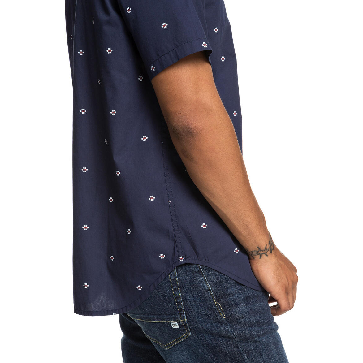 Camisa DC Shoes Up Pill Short Sleeve Shirt, Azul, Hombre 5/5
