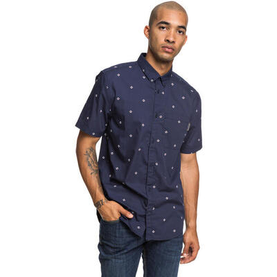 Shirt dc shoes up pill short sleeve shirt, blauw, mannen