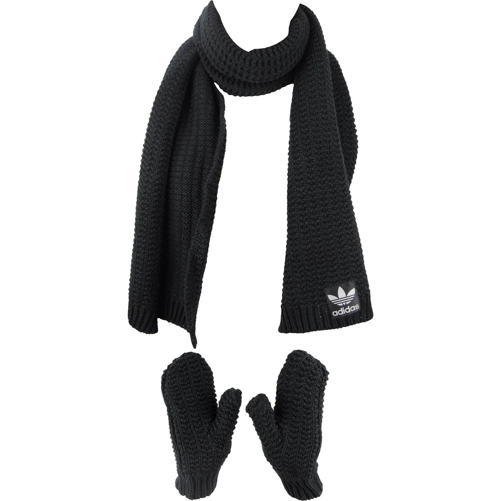 Conjunto de lenço e luva adidas originals scarf+glove, preto, mulheres
