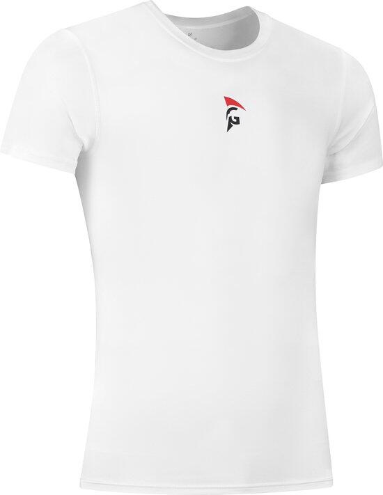 Dehnbares Kompressions-Sportshirt weiß 4/7