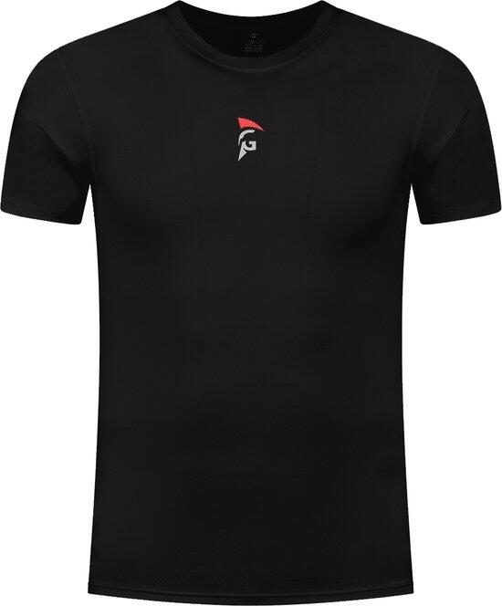 GLADIATOR SPORTS Dehnbares Kompressions-Sportshirt schwarz