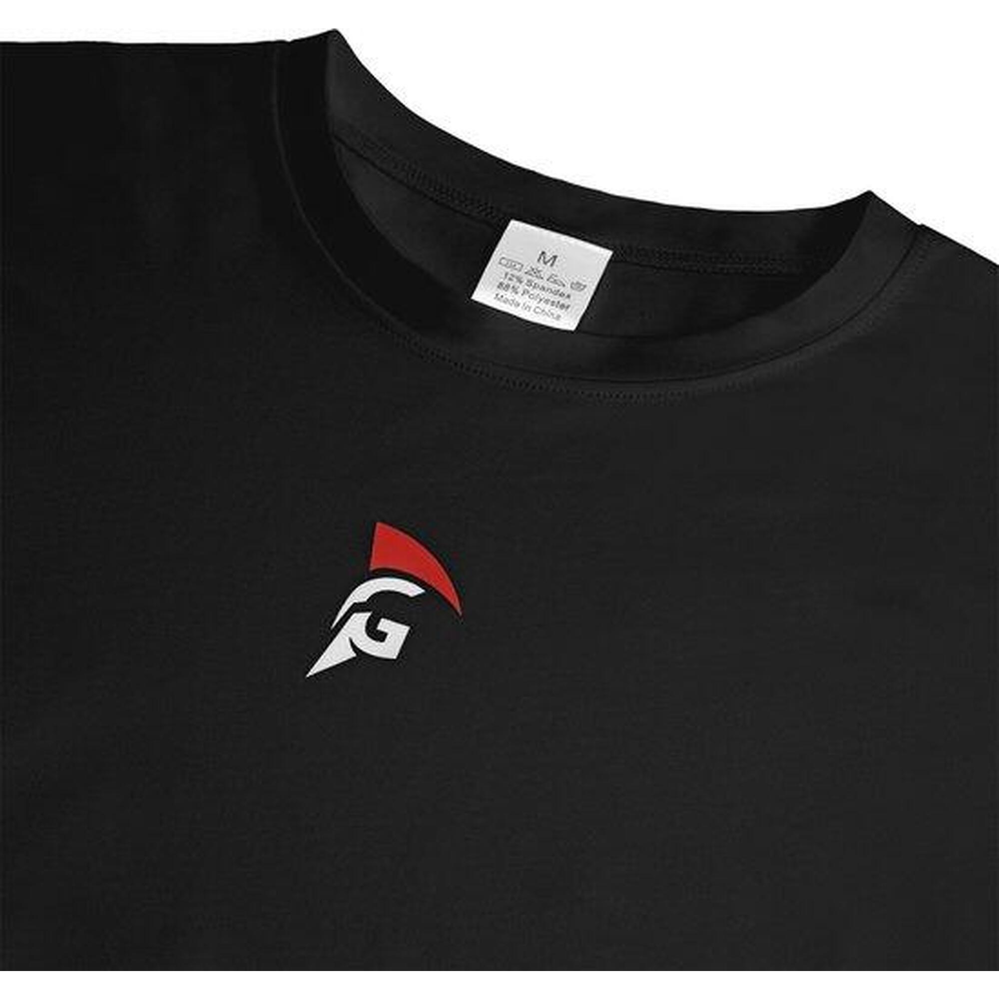 Stretchbaar compressie sport shirt zwart