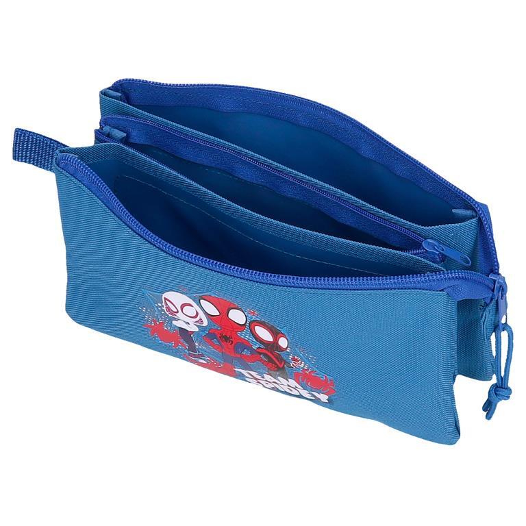 Estuche tres compartimentos Niño Marvel Team Spidey  12 cm Azul 4/6