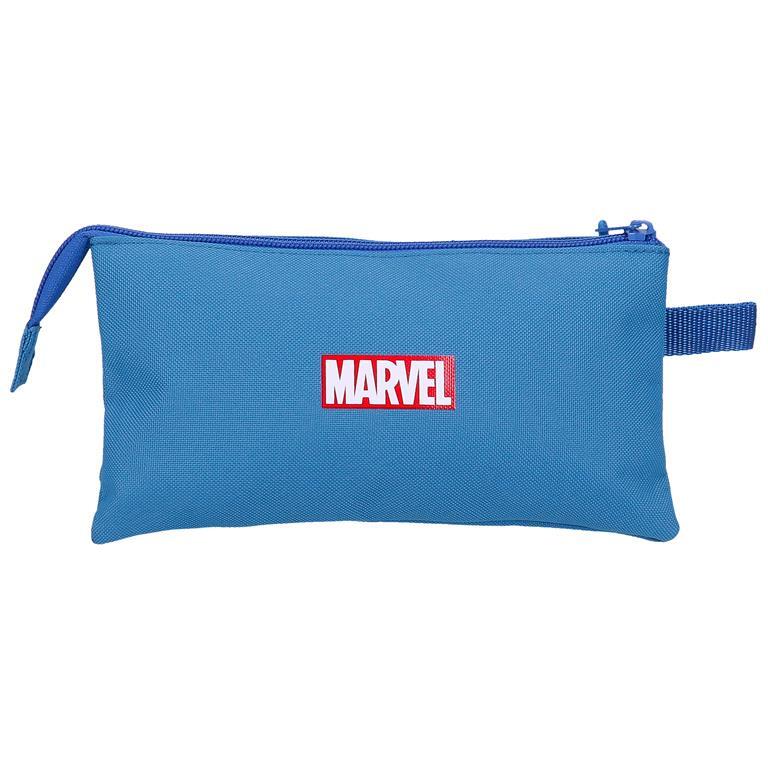 Estuche tres compartimentos Niño Marvel Team Spidey  12 cm Azul 3/6