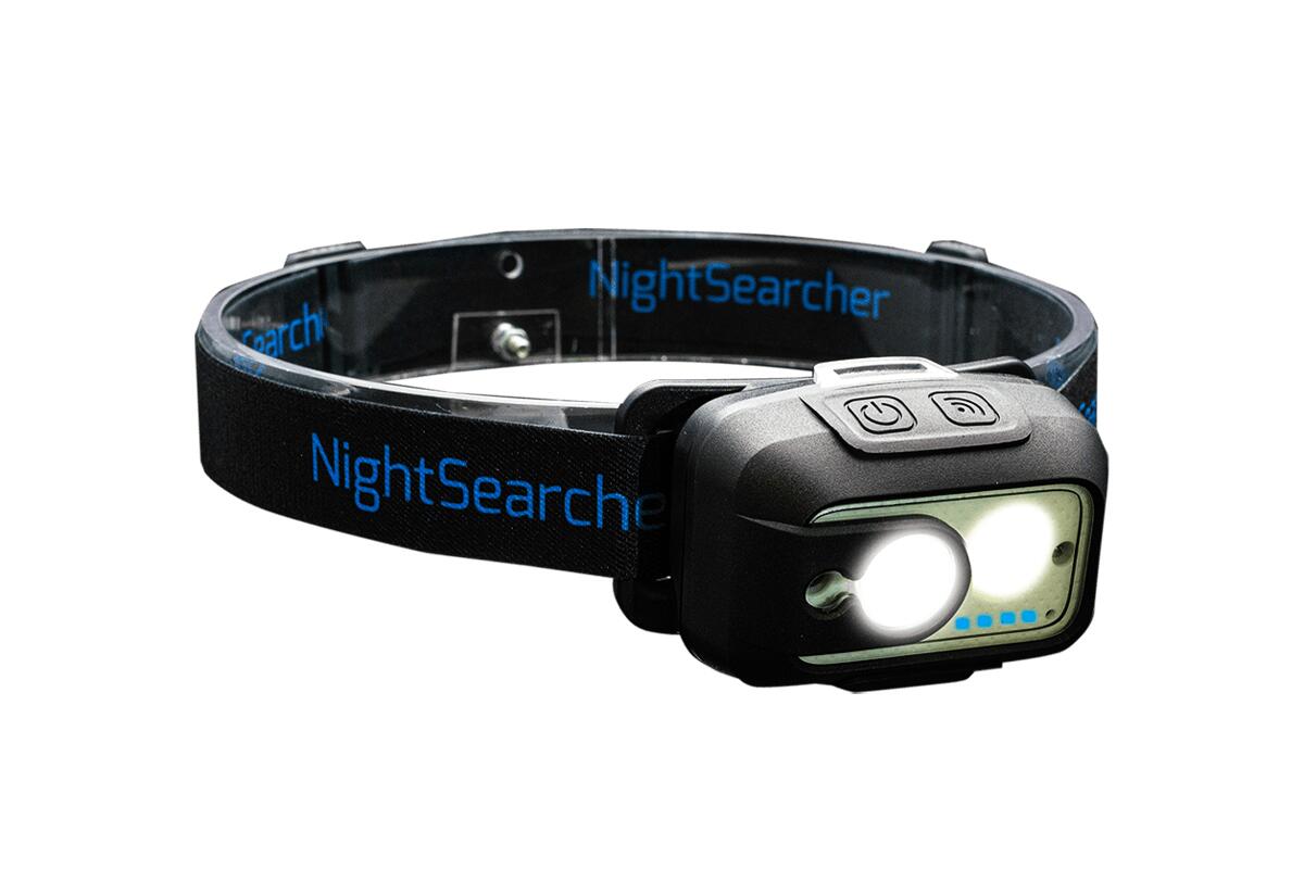 NIGHTSEARCHER LightWave 520 - 520 Lumens Rechargeable LED Head Torch w/Motion Sensor Control