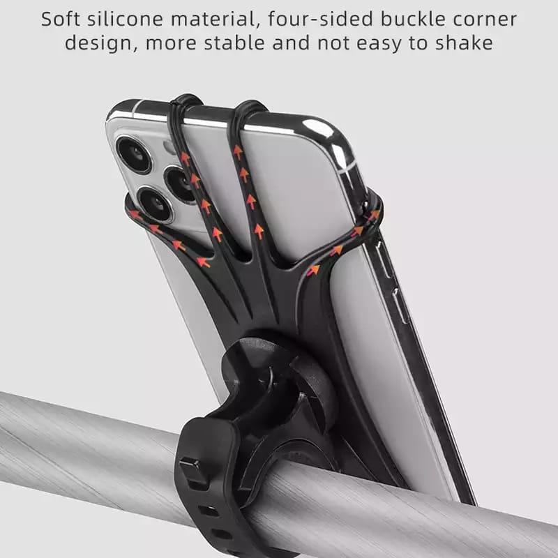 Silikonowy uchwyt na telefon rowerowy Rockbros LF436 3/4
