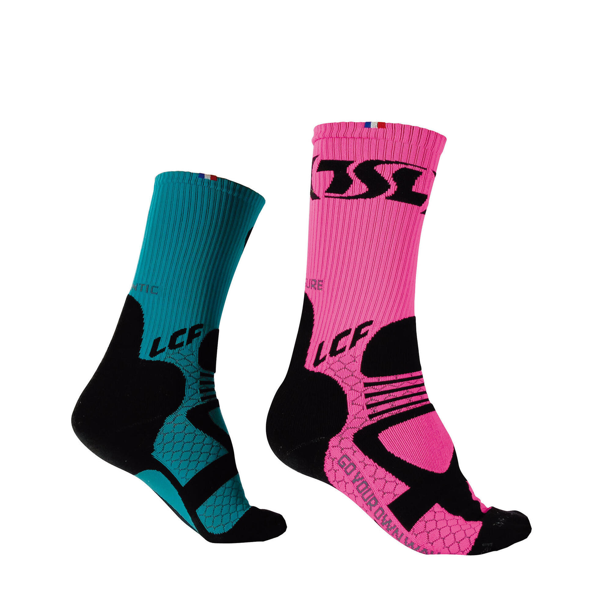 Tsl - Chaussettes Tsl - Chaussettes Trail - Chaussettes - Gris|rose|vert - 35/38 - Decathlon