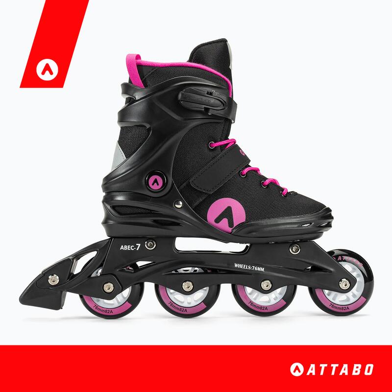 Rolki damskie ATTABO Cyclone Czarne Rekreacyjne ABEC-7 Koła 76mm 82A PU