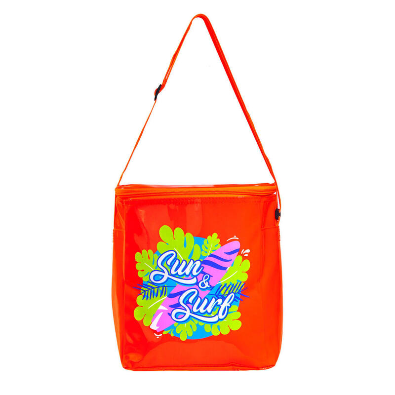 NEVERA DE PLAYA PEQUEÑA PLEGABLE NARANJA 6L