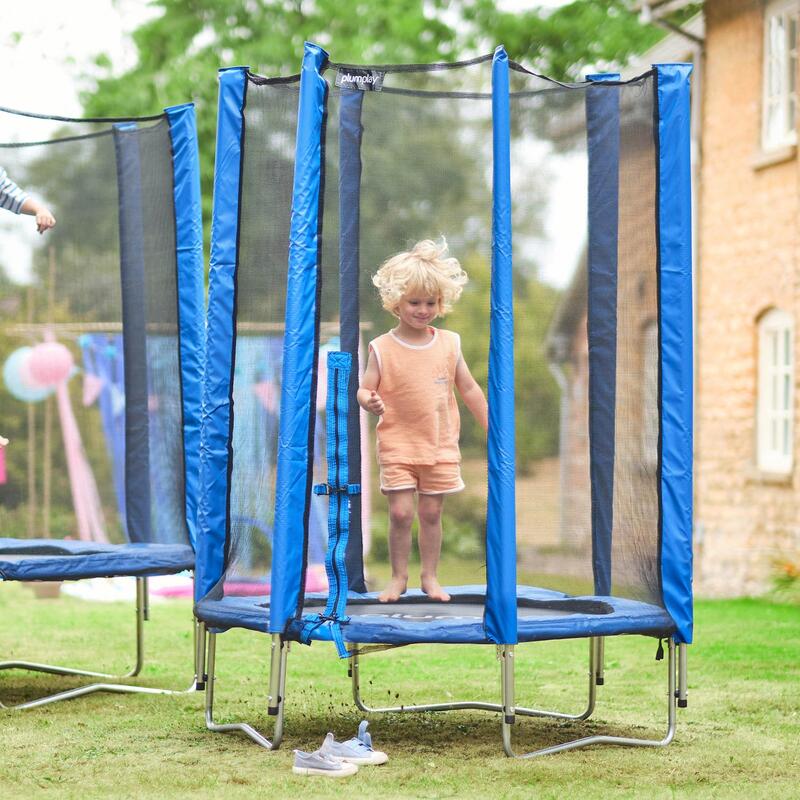 Plum Trampolino con rete di sicurezza Junior Blu