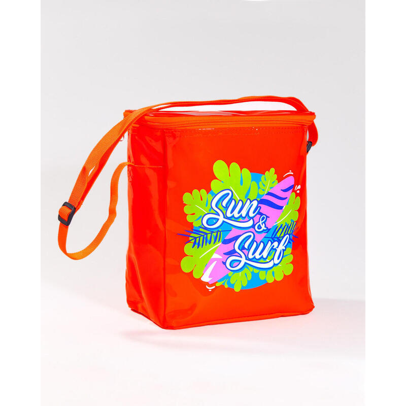 NEVERA DE PLAYA PEQUEÑA PLEGABLE NARANJA 6L