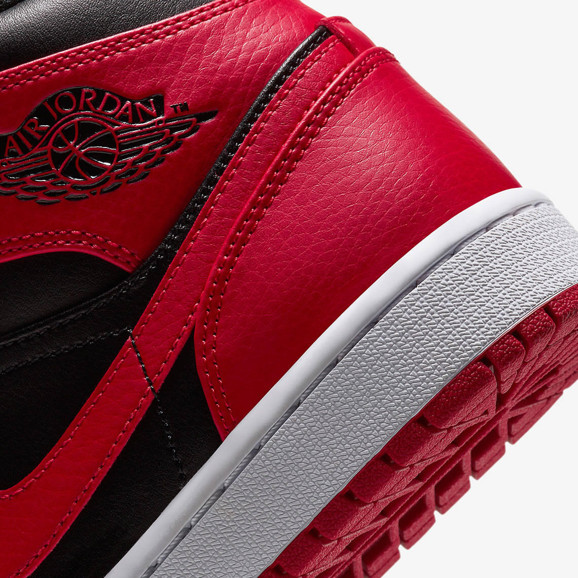 Basketball - schuhe - air jordan 1 mid banned - schwarz/rot/weiß 6/7
