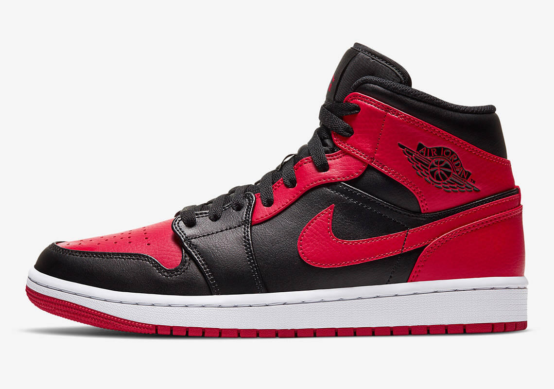 Basketball - schuhe - air jordan 1 mid banned - schwarz/rot/weiß 2/7