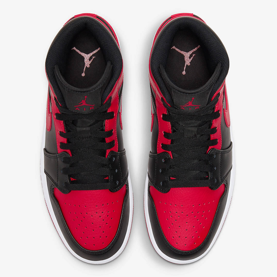 Basketball - schuhe - air jordan 1 mid banned - schwarz/rot/weiß 5/7