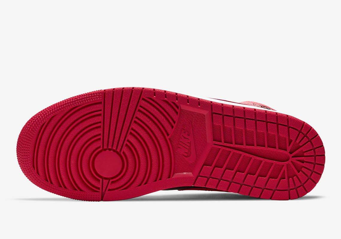 Basketball - schuhe - air jordan 1 mid banned - schwarz/rot/weiß 7/7