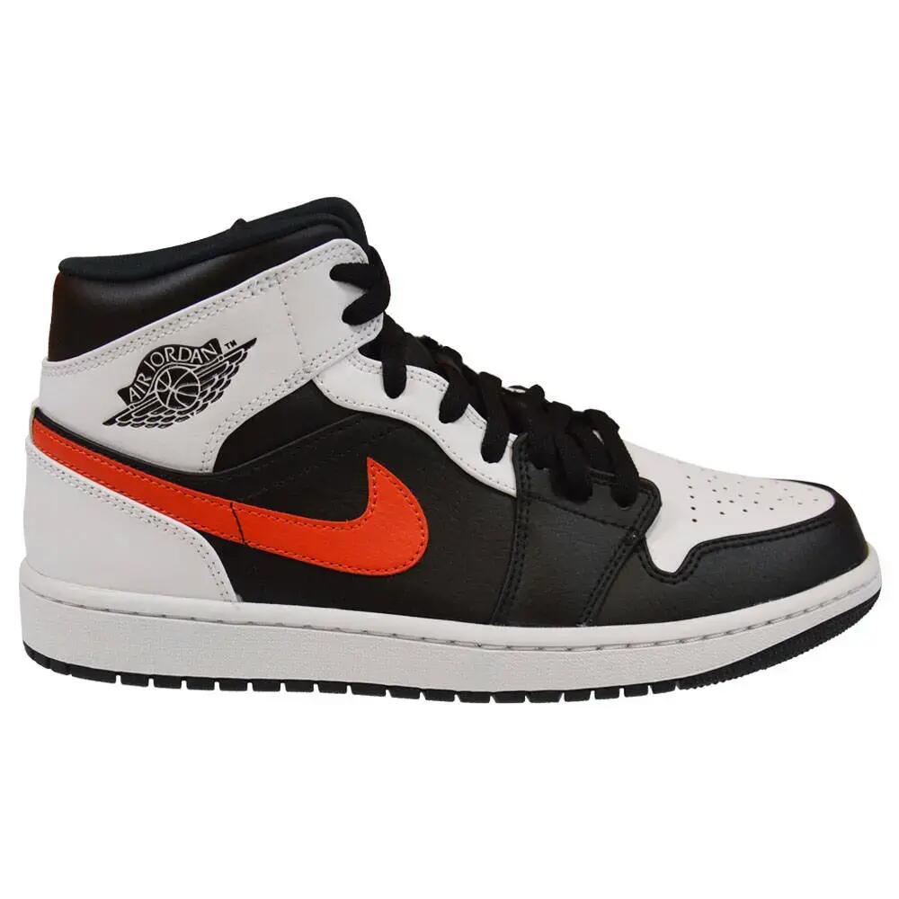 Jordan 1 Mid Black Chile Red White