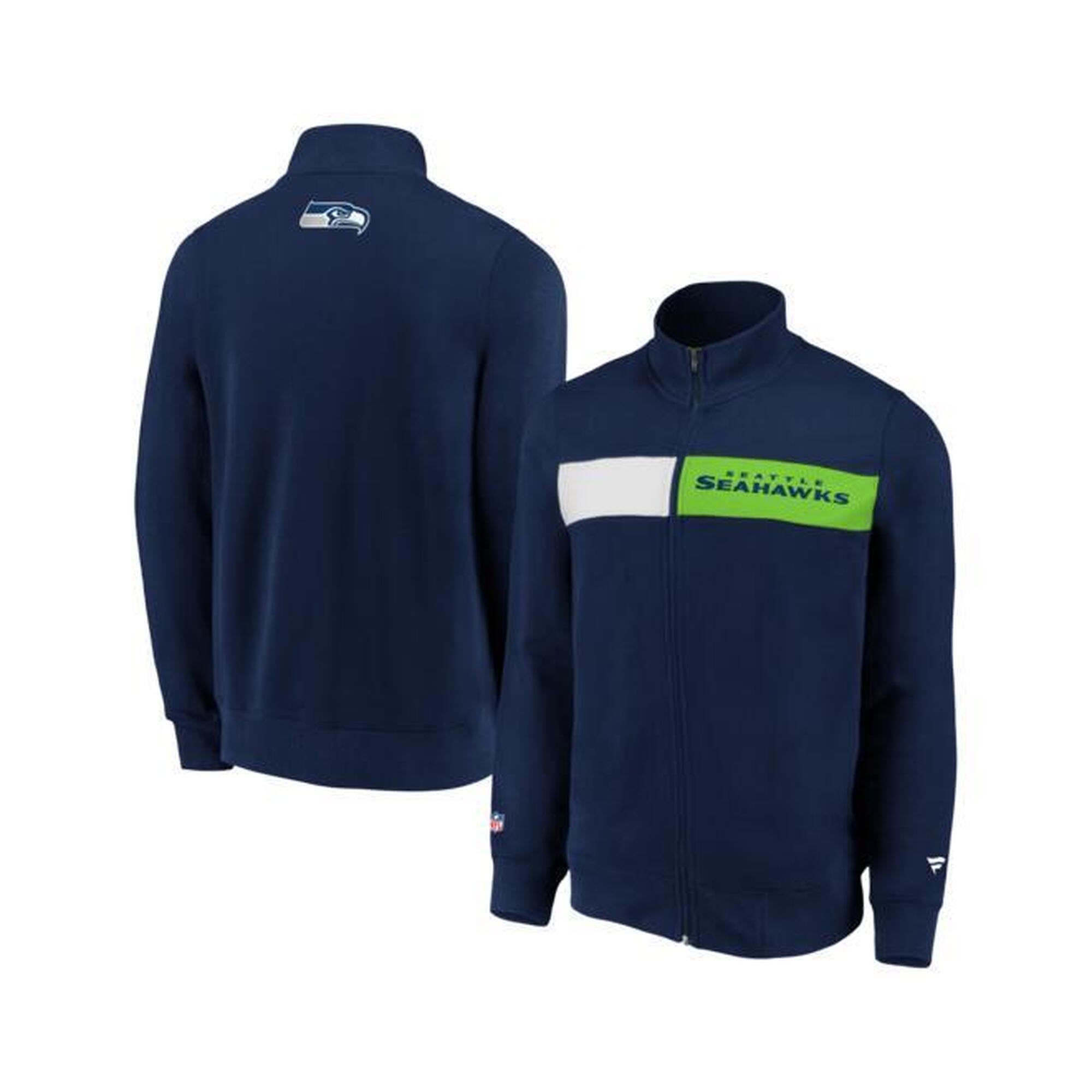 Fanatics Iconic Past & Present Fleece Track Jack XL Seahawks
