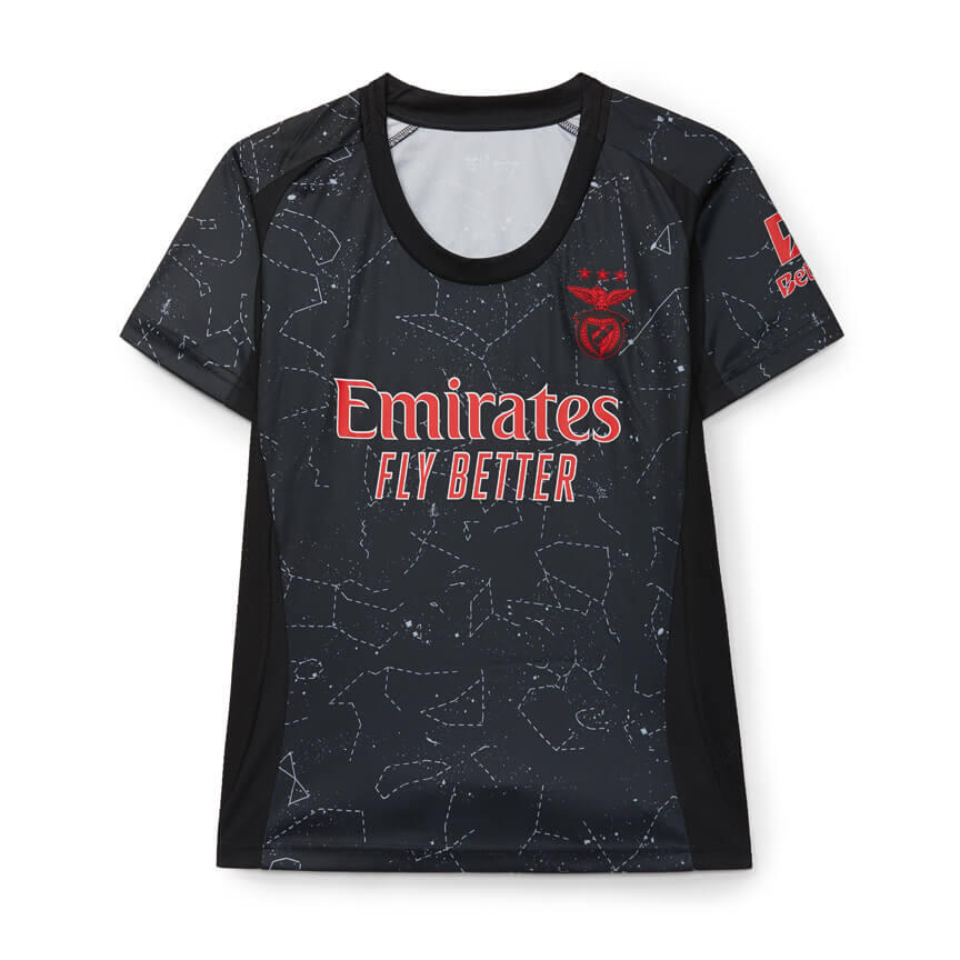 Sl Benfica - Maillot Extérieur Replica Sl Benfica 2024-2025 Pour Femme - Maillot Manches Courtes - Noir - Decathlon