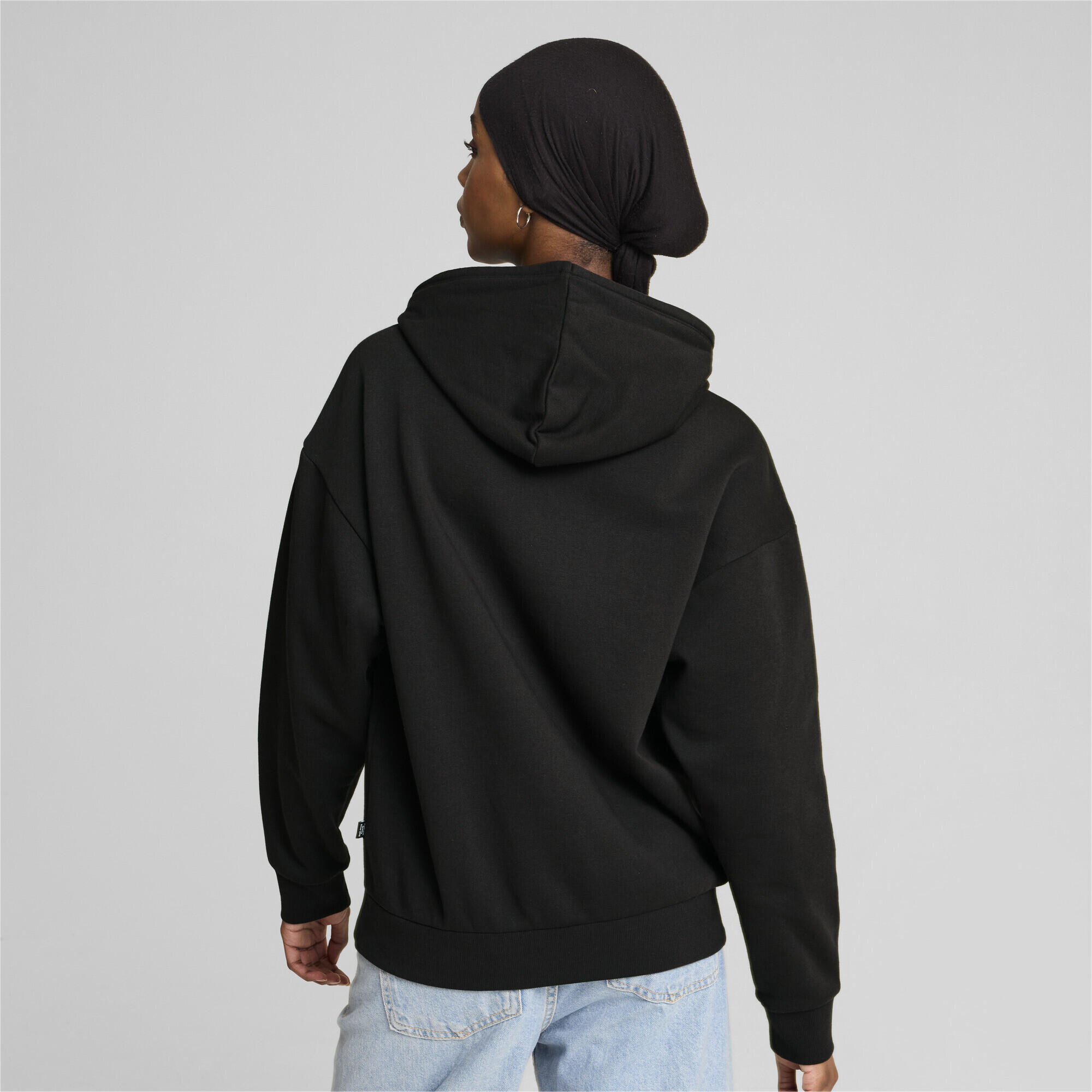 Hoodie ESS+ Script Femme PUMA Black White Rubber 6/7