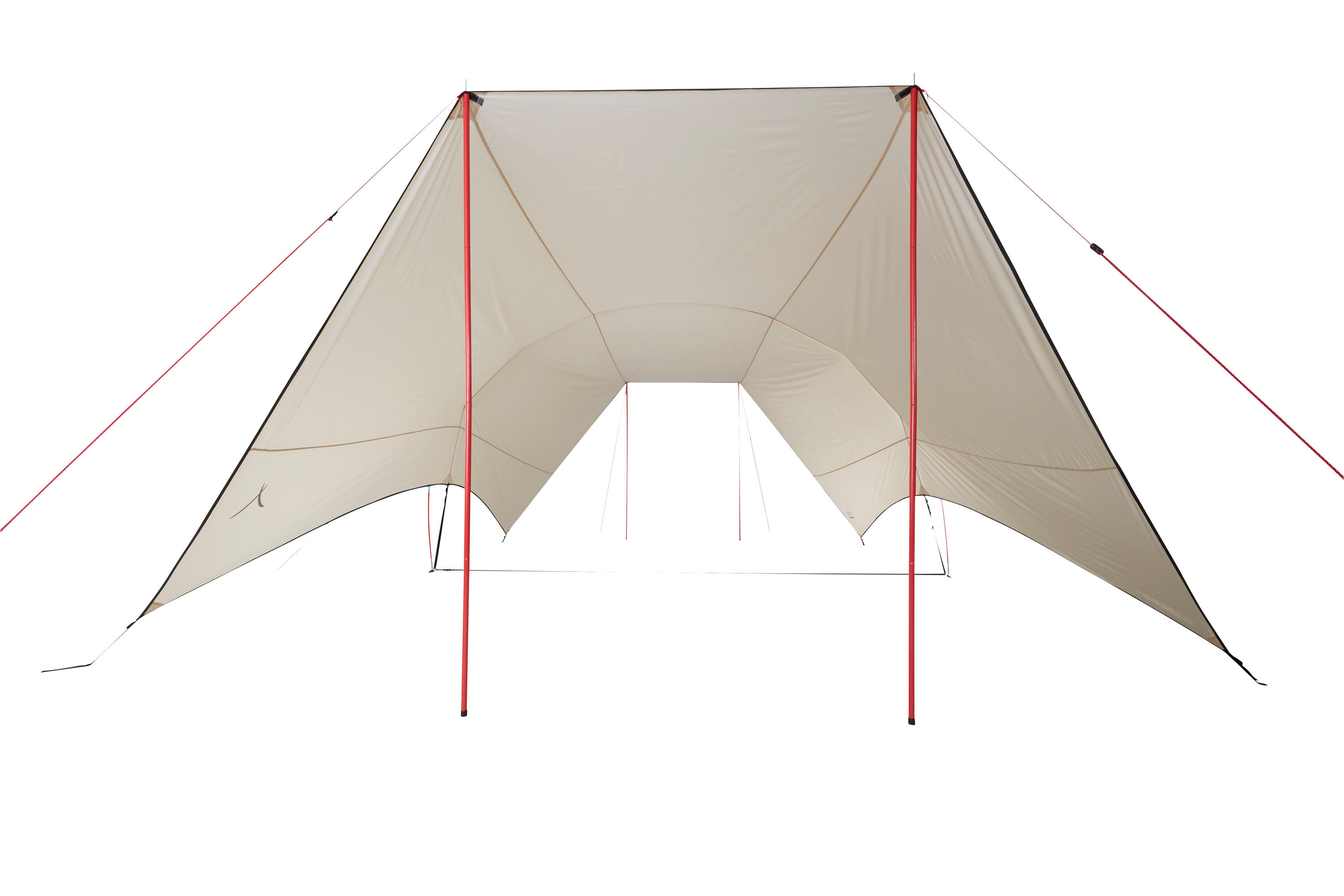 Pavillon Tarp Tahuta Shelter 4 Voile d'ombrage Camping Auvent 5x4 m 6/7