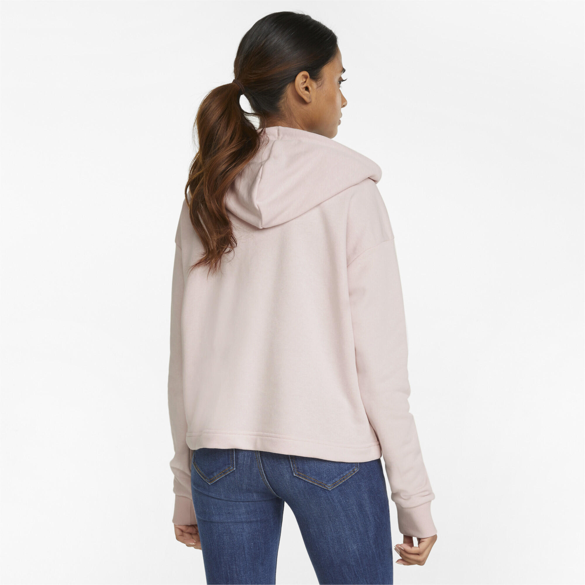 Sudadera con capucha Mujer PUMA Power Cropped Rosa claro 3/5