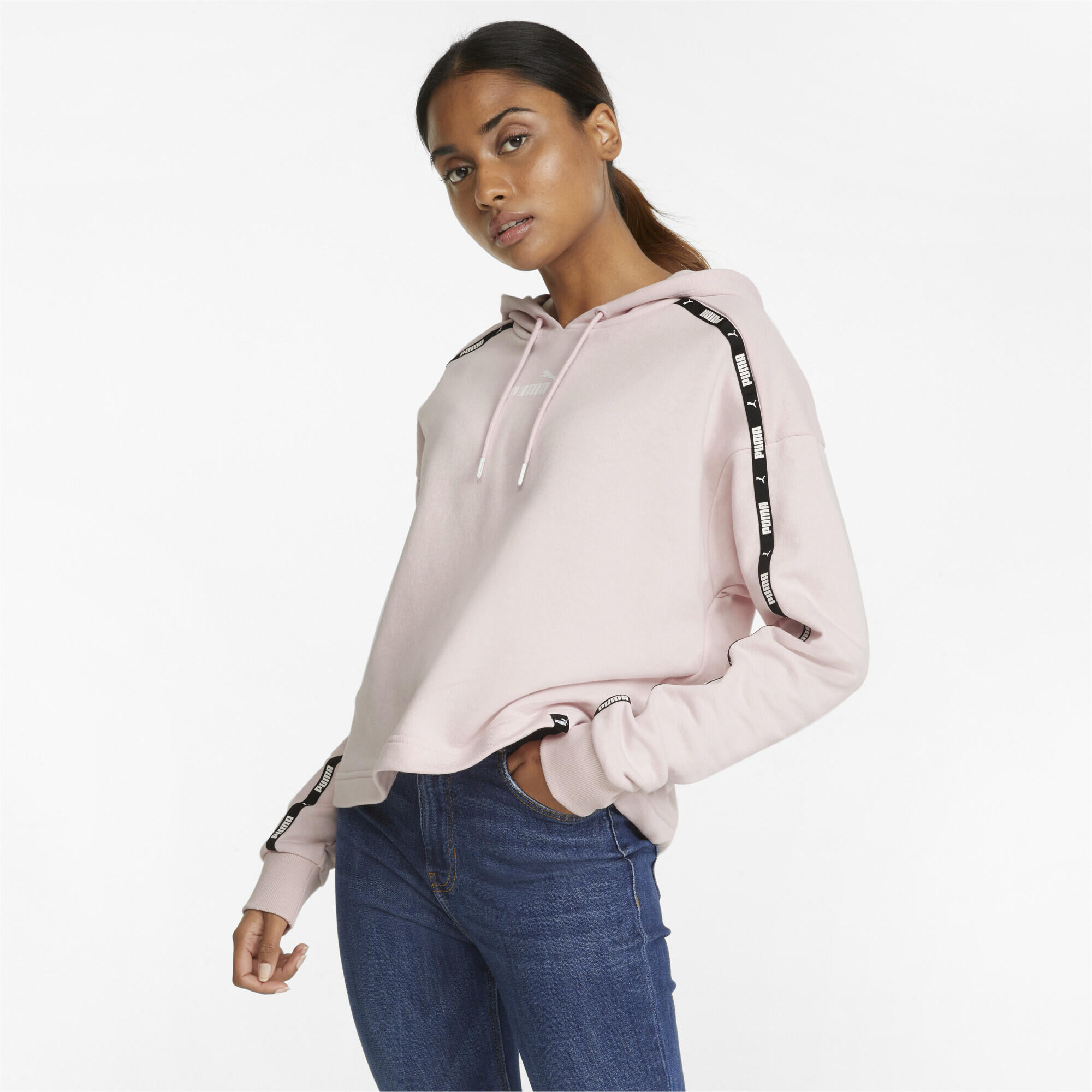 Sudadera con capucha Mujer PUMA Power Cropped Rosa claro 2/5