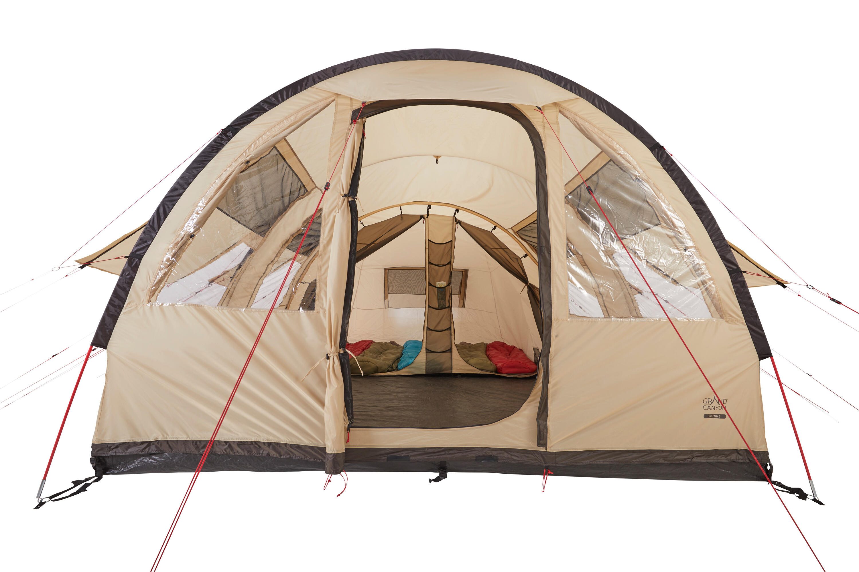 Tente tunnel Helena 5 personnes de groupe familiale Camping Vorraum 6/7