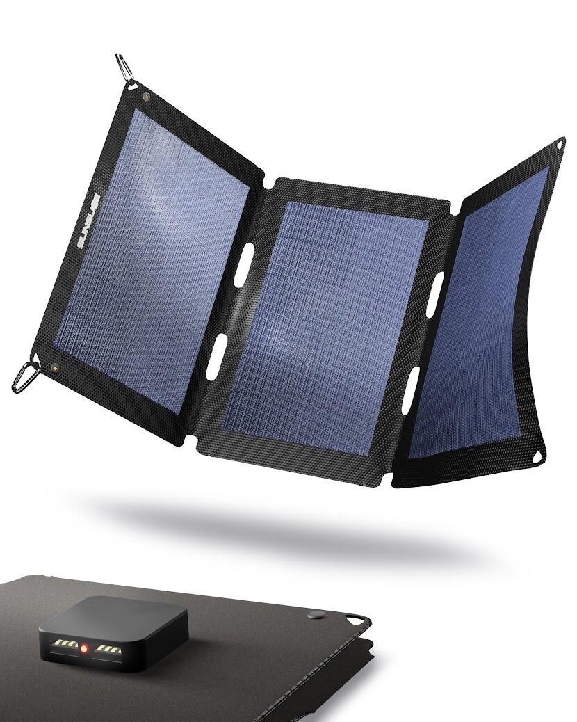 Painel solar portátil - ultra-leve e resistente fusion 18 preto