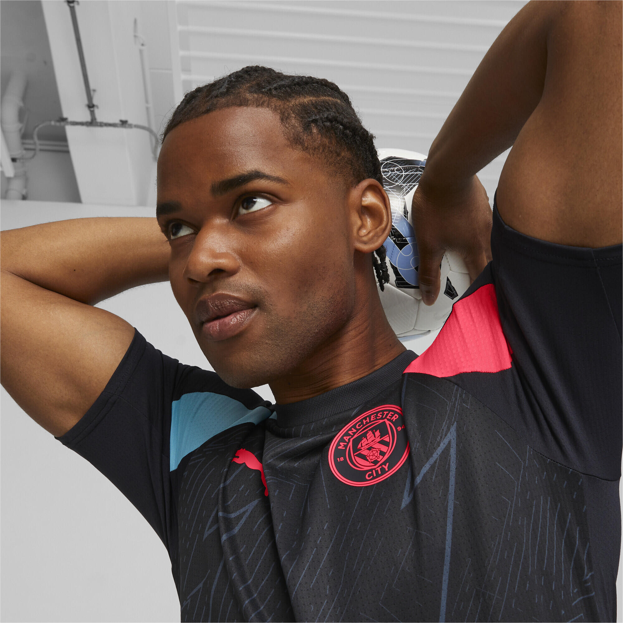 Camiseta deportiva prepartido Manchester City F.C. de manga corta Hombre PUMA 4/6
