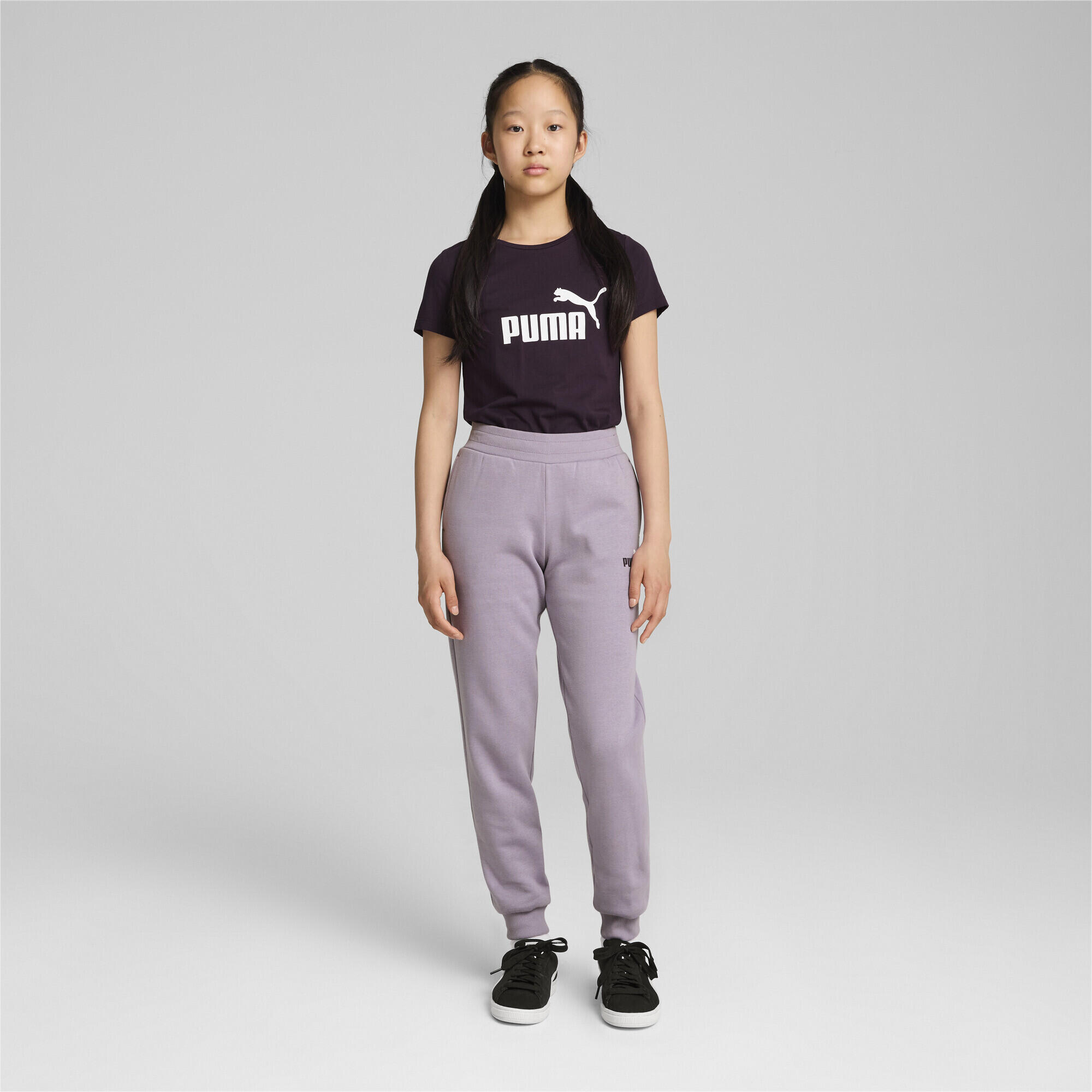 Pantaloni in pile ESS+ per ragazzi PUMA Pale Plum Purple 2/6