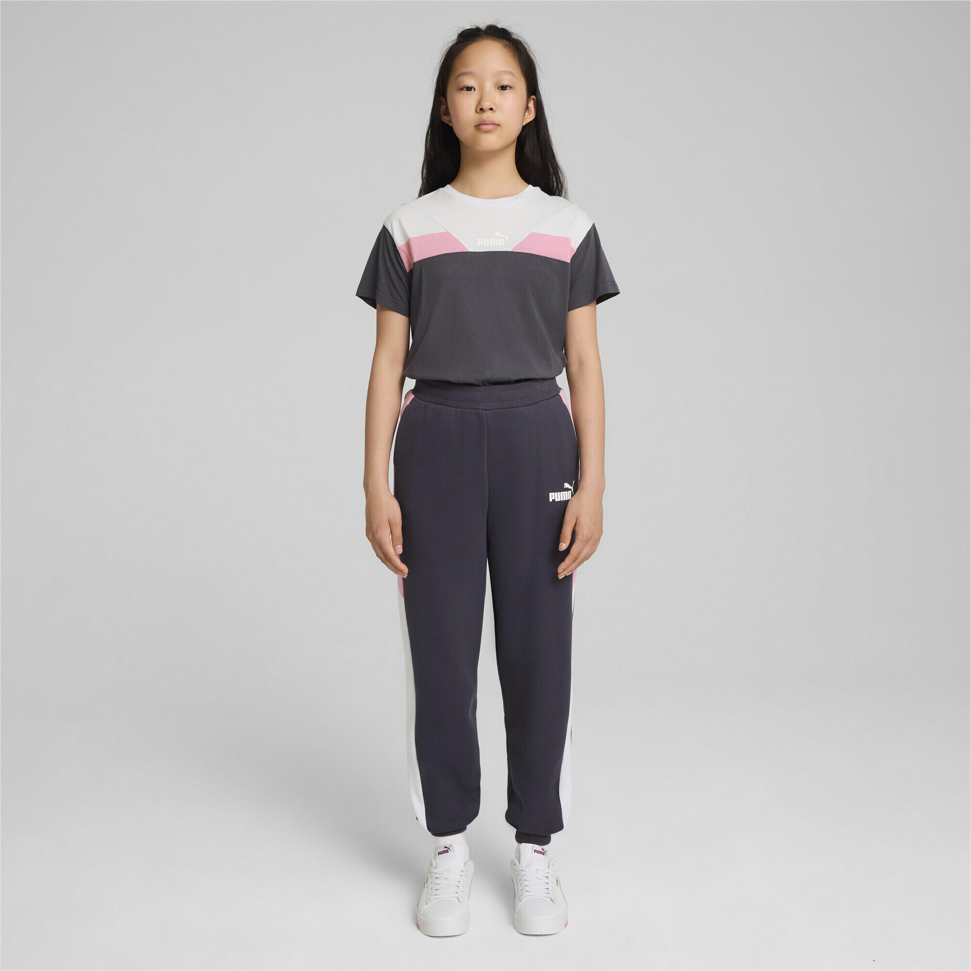Młodzieżowe spodnie dresowe PUMA POWER PUMA Galactic Gray 2/6