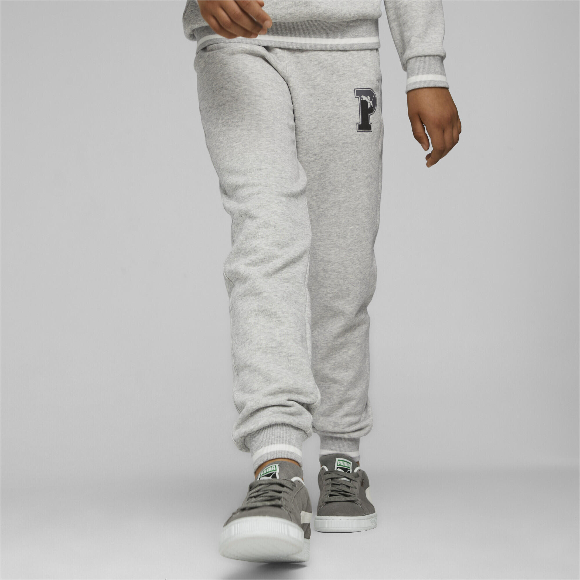 Pantaloni della tuta PUMA SQUAD da ragazza PUMA Light Gray Heather 2/5