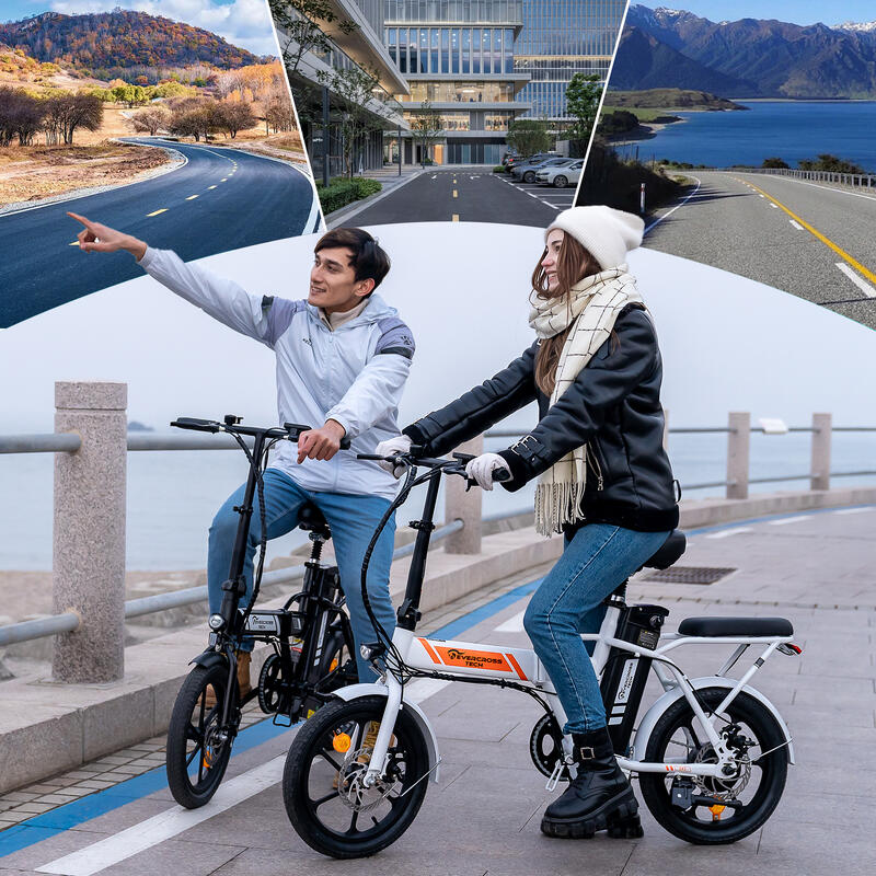 Vélo électrique Pliable Adulte EVERCROSS - EK5 Blanc