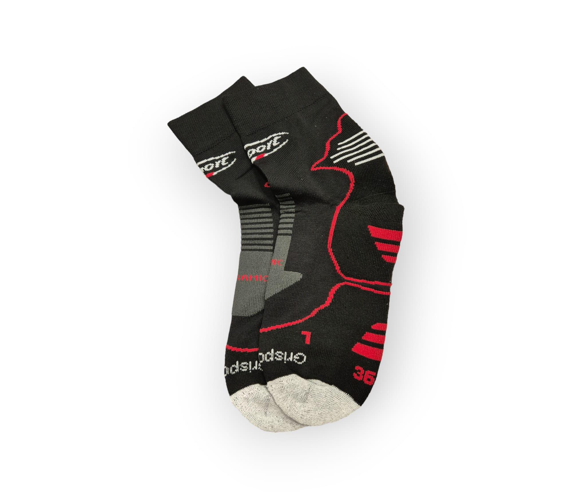 MEIAS  MÉDIA GRCIMA1 TREKKING ADULTO PRETO CINZA 2/4
