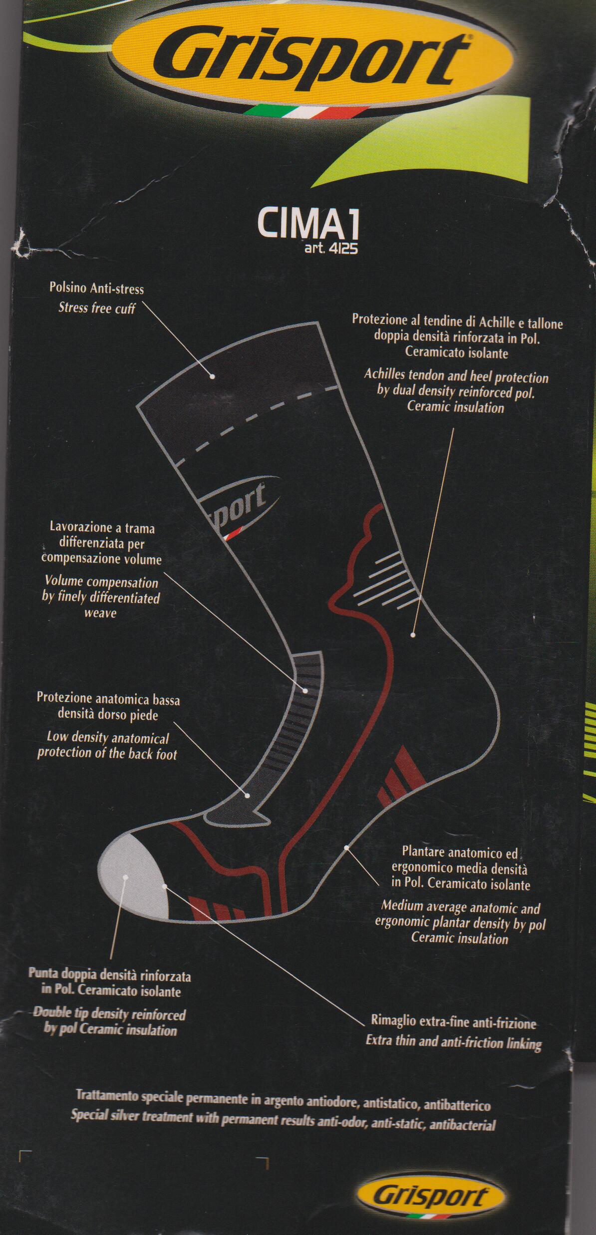 MEIAS  MÉDIA GRCIMA1 TREKKING ADULTO PRETO CINZA 4/4