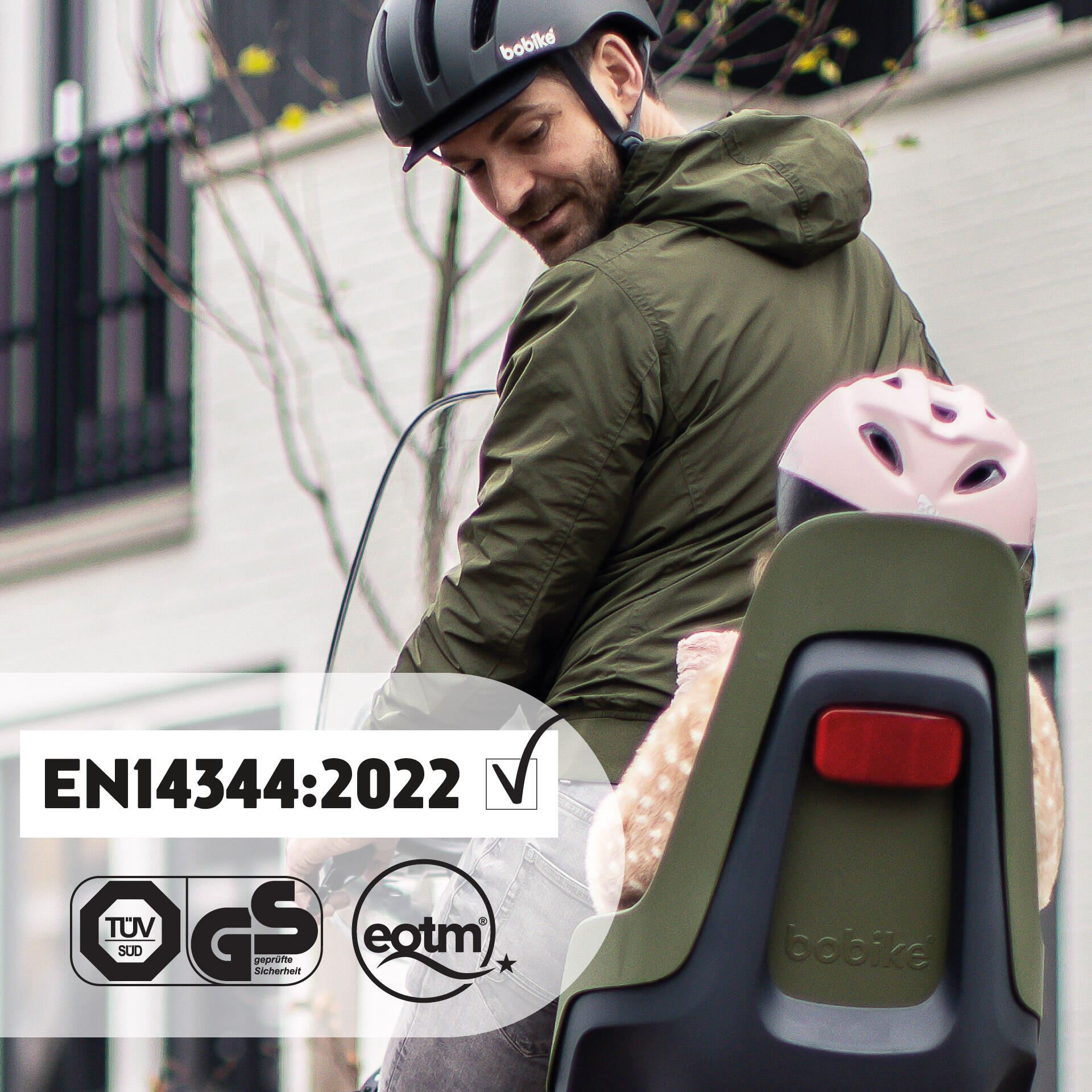 Silla Bicicleta Trasera Ninõ Portaequipajes ONE E-BD Verde Oliva 6/9