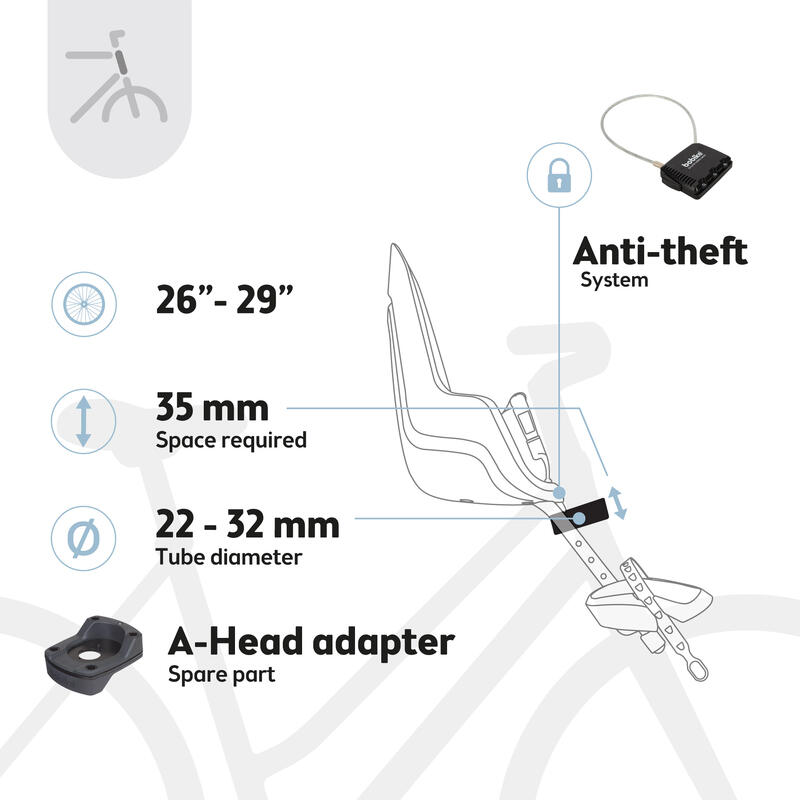 Siège Vélo Avant Pour Enfant ONE Éco
