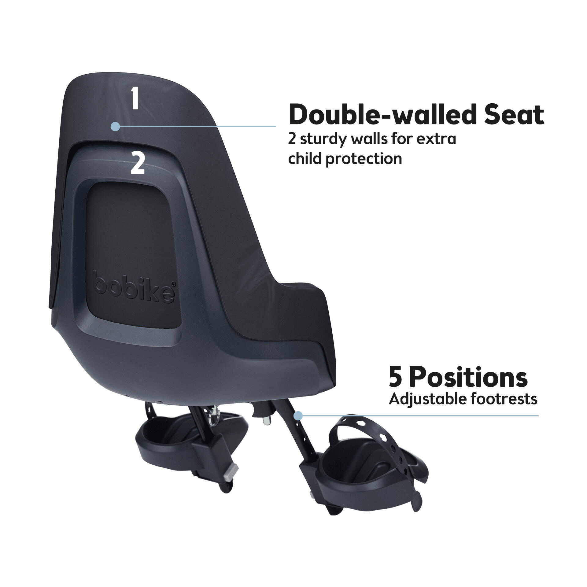 Siège Vélo Avant Pour Enfant ONE Éco 2/7