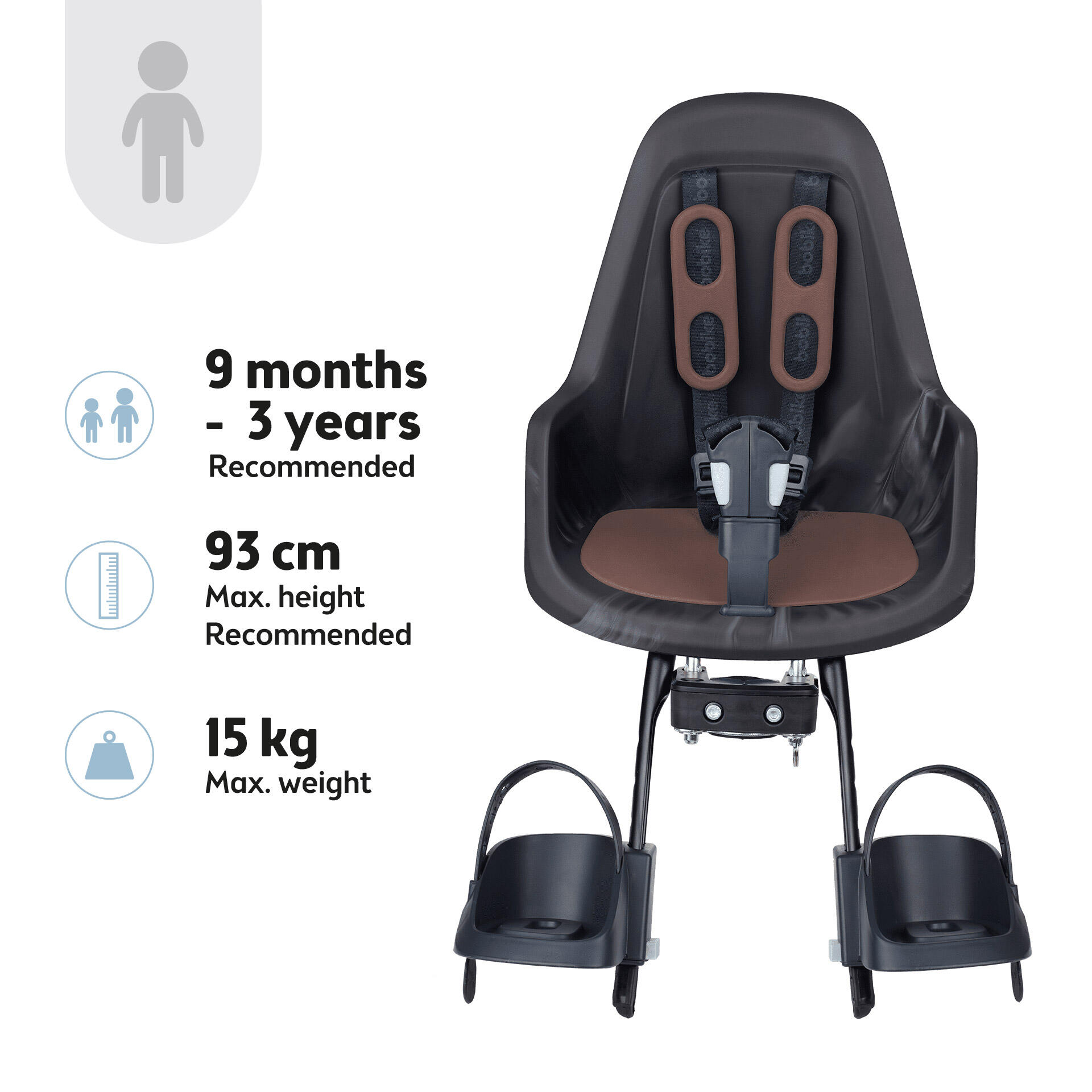 Siège Vélo Avant Pour Enfant ONE Éco 4/7