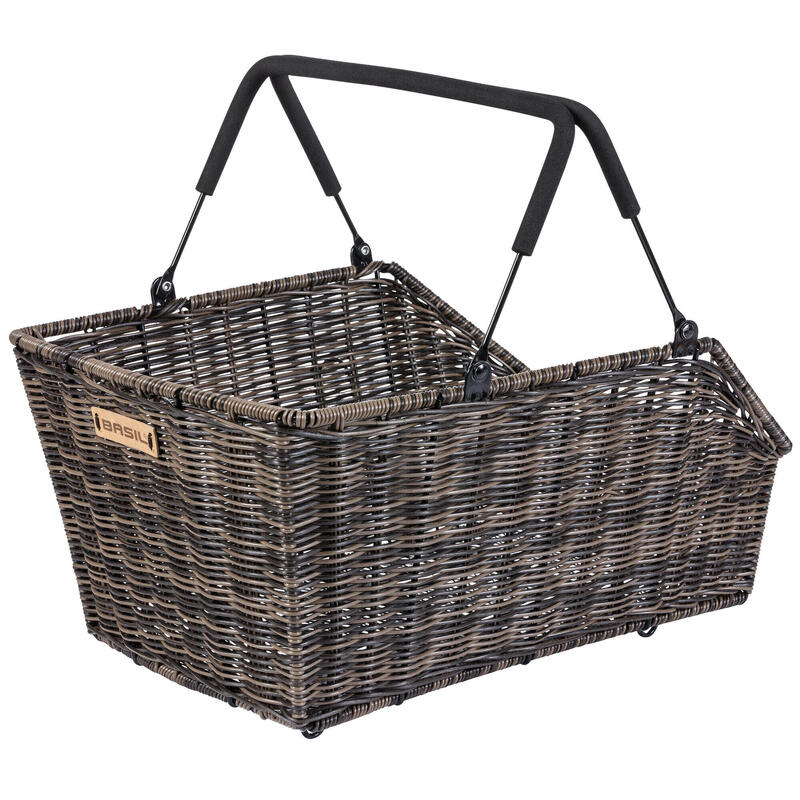 BASIL Panier pour vélo arrière "Cento Rattan Multi-System