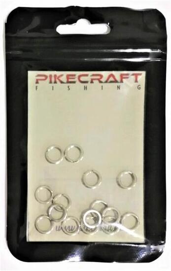 Anneaux brisés Pikecraft 9 mm inox gris - 10 pcs