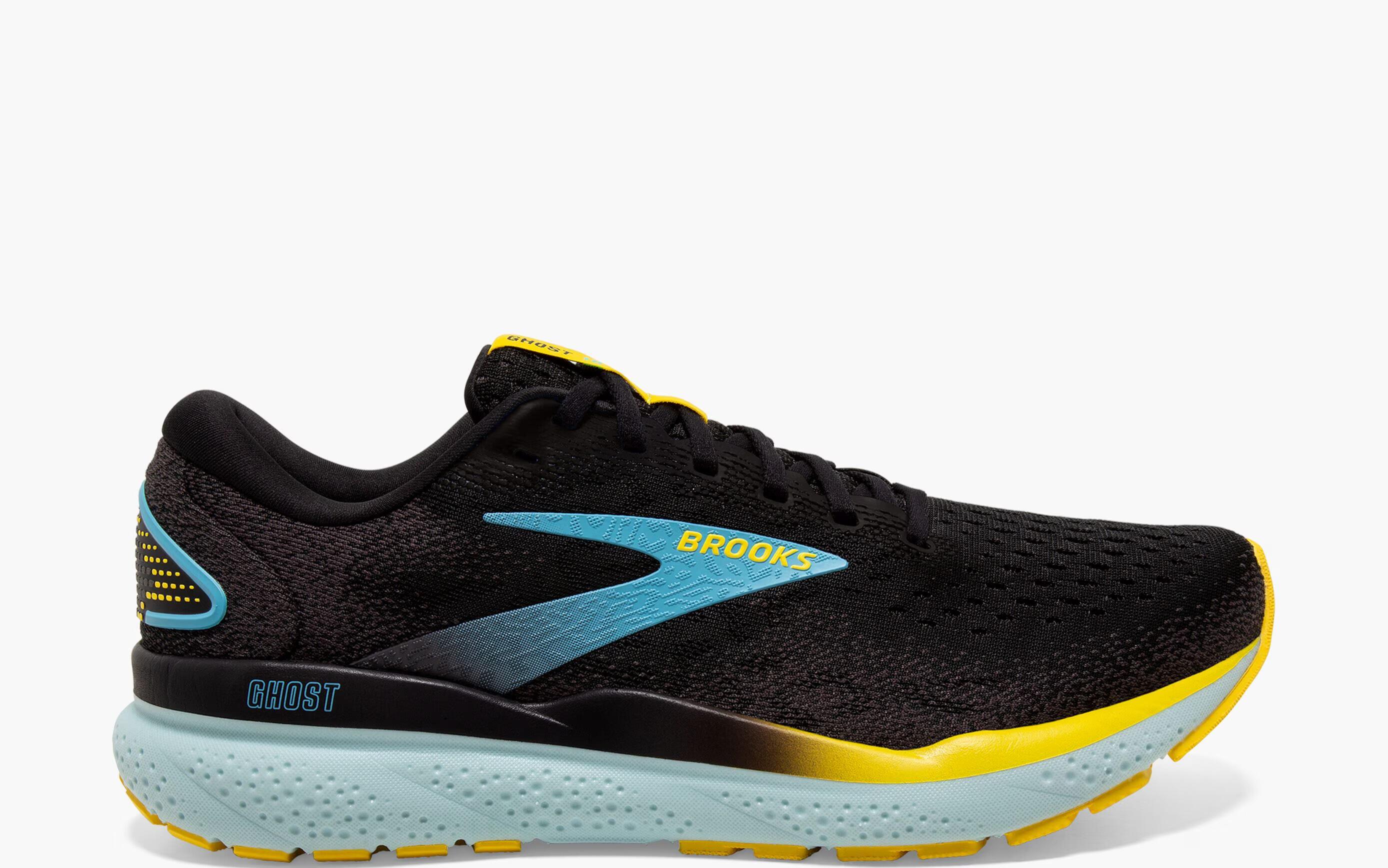 Brooks Ghost 16 Men’s Road Running Shoe in Black/Forged Iron/Blue Brooks Men main image 2