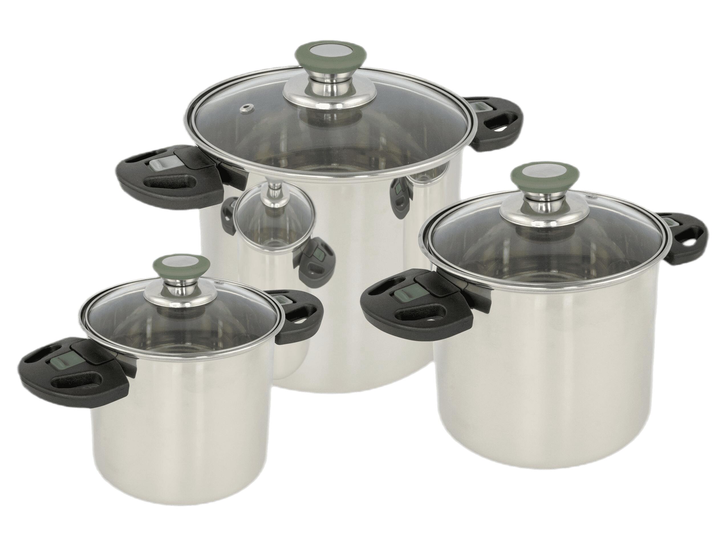 BO-CAMP Elegance Compact 3 Pannenset Pannensets RVS Zilver