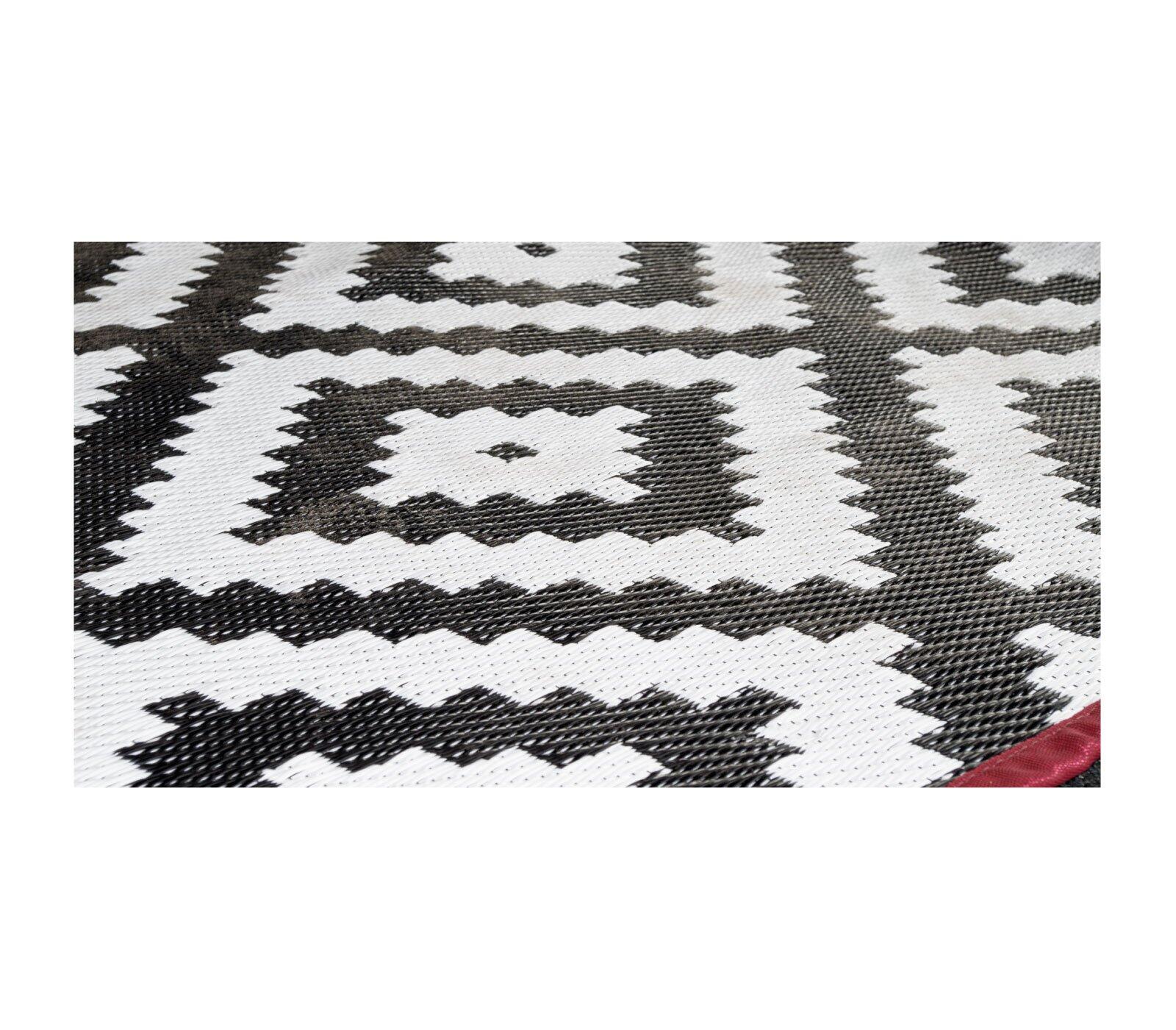 Tapis de tente Noir/Blanc/Rouge 2/6