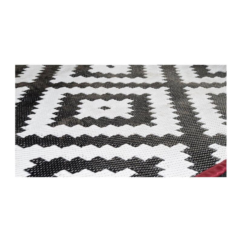 Bo-Camp - Urban Outdoor - Alfombra - Lewisham - Grande - Negro/Blanco