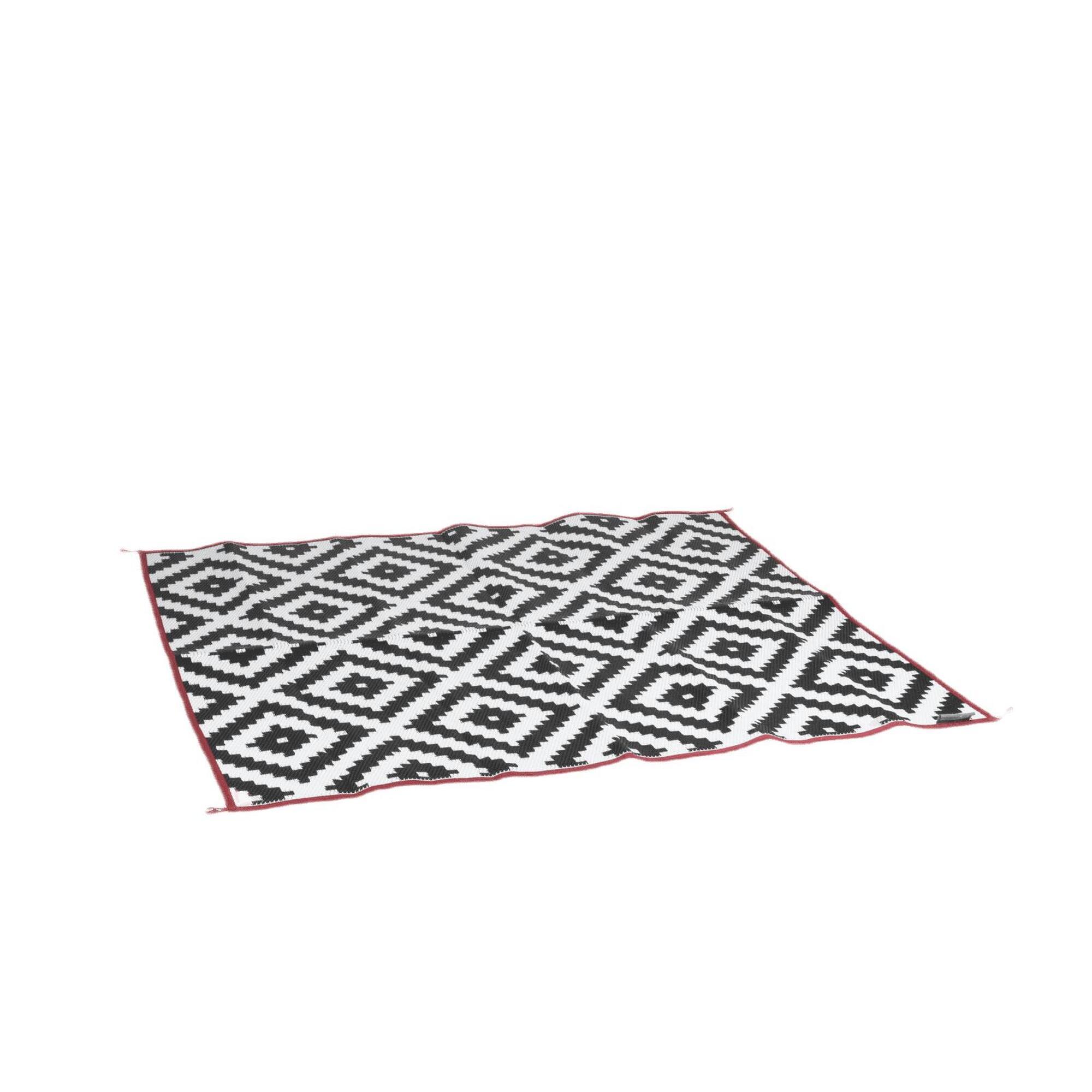 Bo-camp - Tapis De Tente Noir/blanc/rouge - Plaid - Blanc - Taille Unique - Decathlon