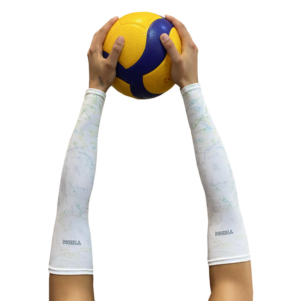 Rękawki siatkarskie unisex JG TEAM prążkowane długie 3/4