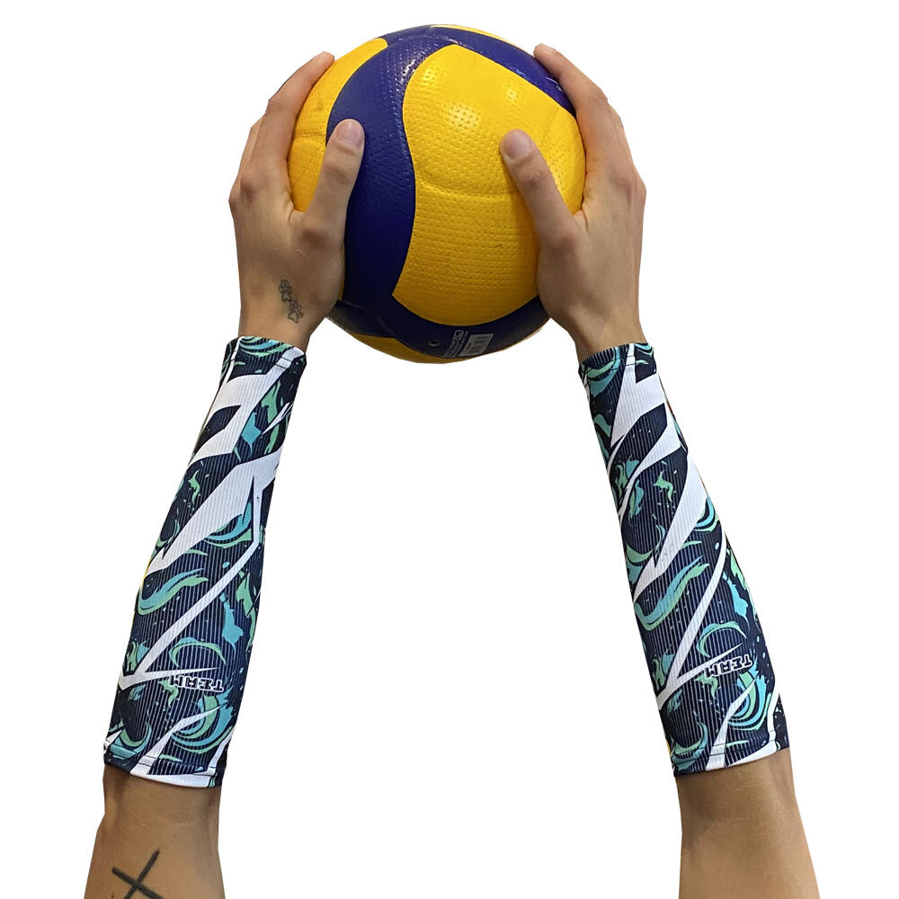 Rękawki siatkarskie unisex JG TEAM prążkowane krótkie 3/4