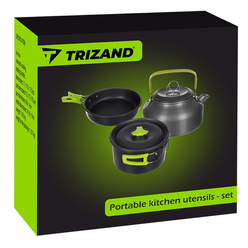 Duży Zestaw Garnki Naczynia Turystyczne 18w1 Garnek Patelnia  XL