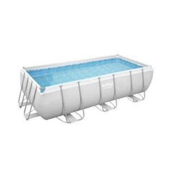 BESTWAY Piscine hors sol rectangle Power Steel gris clair 404x 201 x 100cm